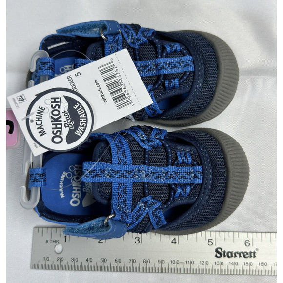OshKosh Everplay Flexible Outsole Bump Toe Sandal Blue Toddler Size 5 - Picture 5 of 6
